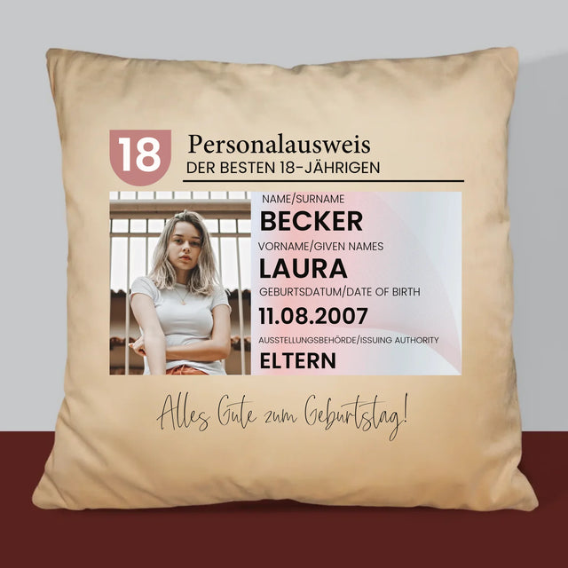 Foto Und Unterschrift: Personalausweis - Kissen