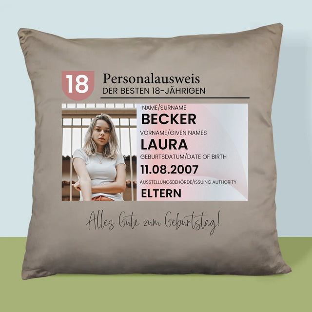 Foto Und Unterschrift: Personalausweis - Kissen