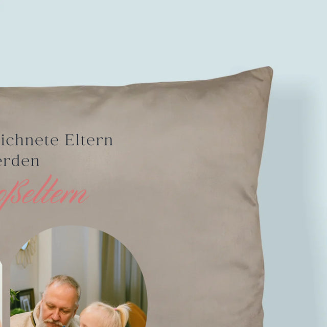 Fotocollage: Ausgezeichnete Eltern Werden Großeltern - Kissen