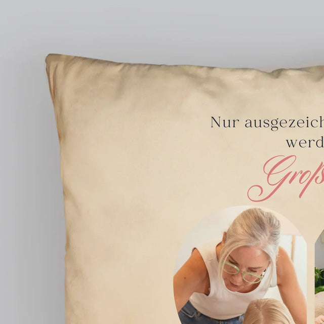 Fotocollage: Ausgezeichnete Eltern Werden Großeltern - Kissen