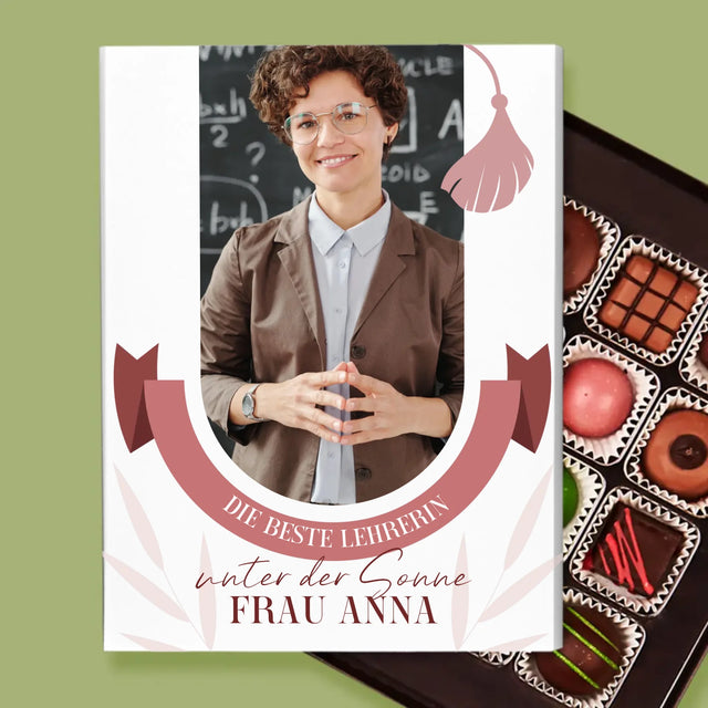 Foto Und Unterschrift: Die Beste Lehrerin Unter Der Sonne - Pralinen