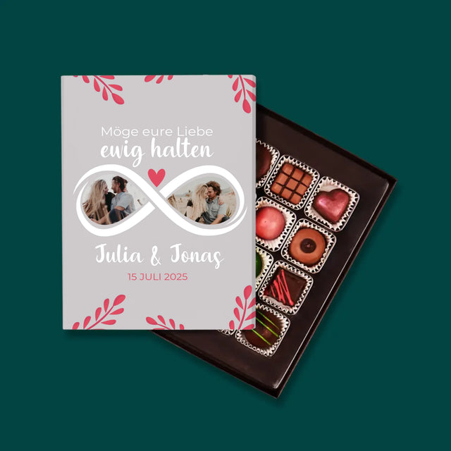 Fotocollage: Möge Eure Liebe Ewig Halten - Pralinen