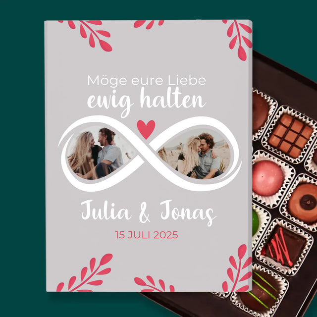 Fotocollage: Möge Eure Liebe Ewig Halten - Pralinen