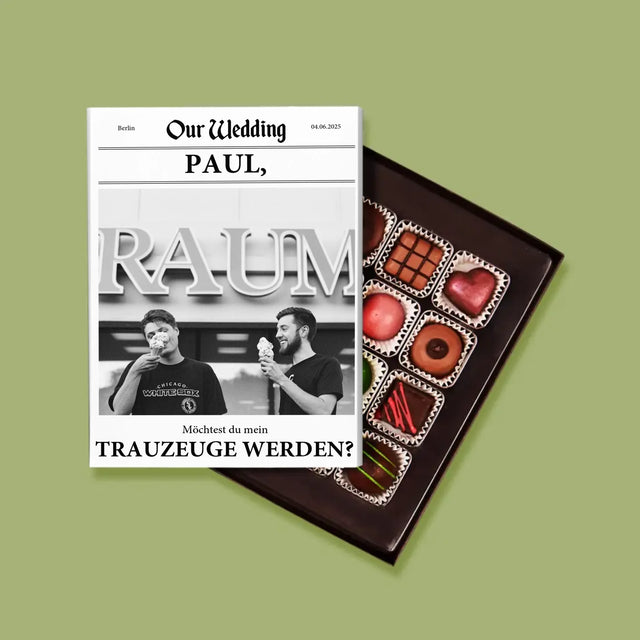 Foto Und Unterschrift: Our Wedding Trauzeuge - Pralinen