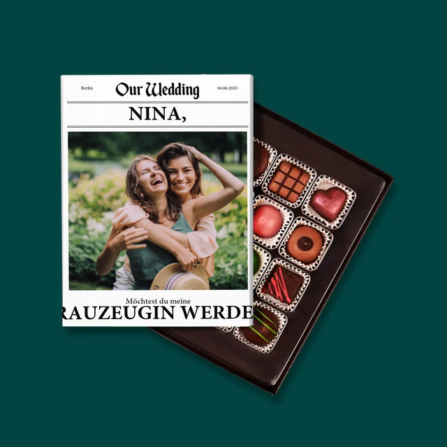 Foto Und Unterschrift: Our Wedding Trauzeugin - Pralinen