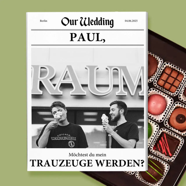 Foto Und Unterschrift: Our Wedding Trauzeuge - Pralinen