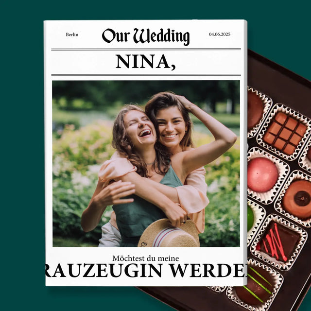 Foto Und Unterschrift: Our Wedding Trauzeugin - Pralinen