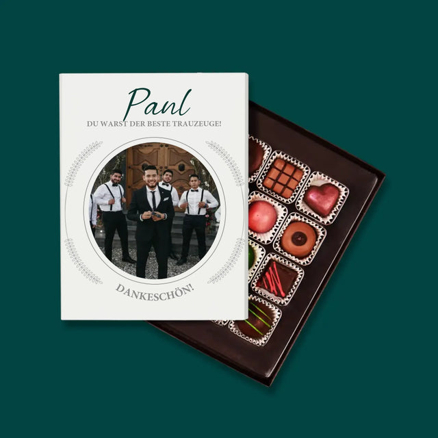 Foto Und Unterschrift: Du Warst Der Beste Trauzeuge - Pralinen