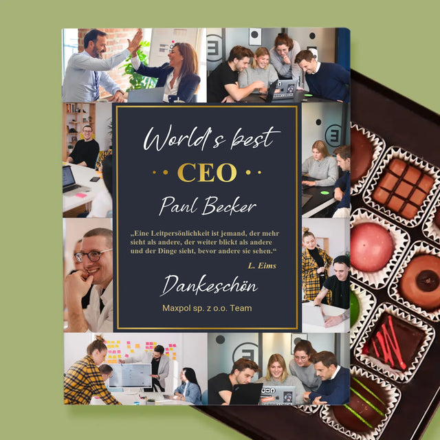 Fotocollage: Der Beste Ceo Der Welt - Pralinen