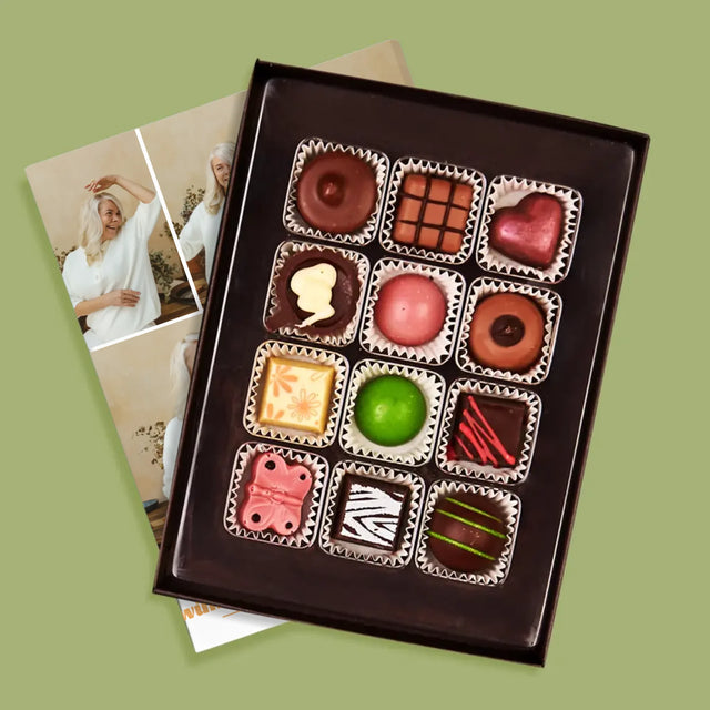 Fotocollage: Erfolgreicher Ruhestand - Pralinen