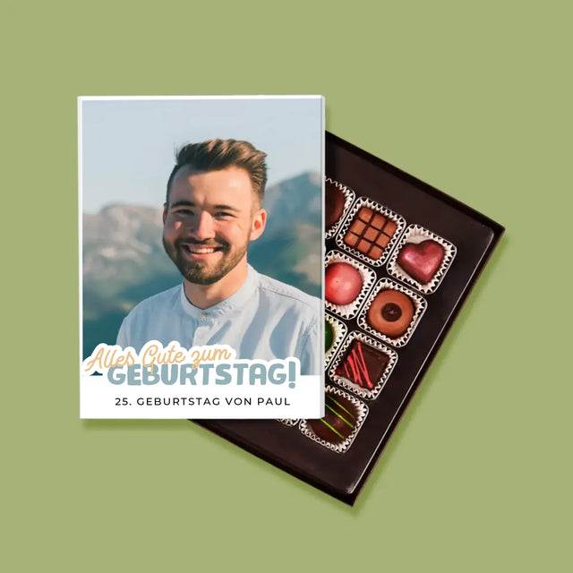Foto Und Unterschrift: 25. Geburtstag Alles Gute Zum Geburtstag - Pralinen