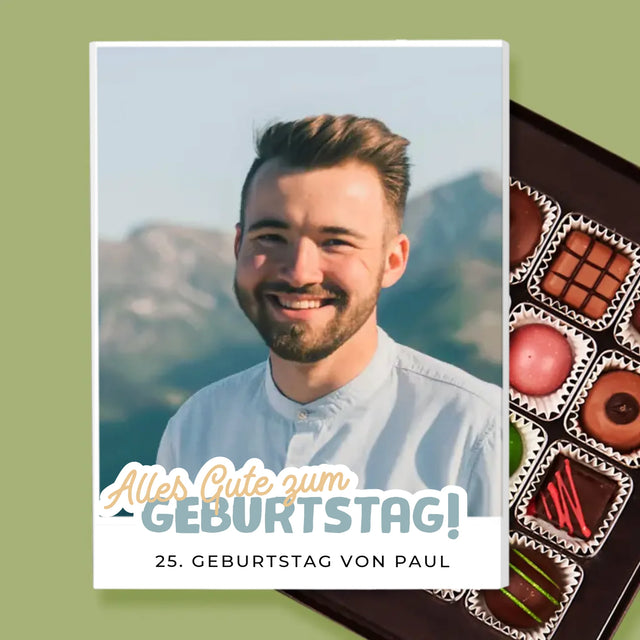 Foto Und Unterschrift: 25. Geburtstag Alles Gute Zum Geburtstag - Pralinen