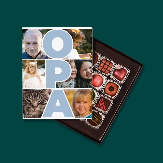 Fotocollage: Opa - Pralinen