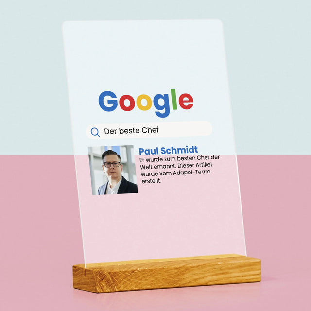 Foto Und Unterschrift: Bester Chef Google Ergebnis - Druck Auf Acrylglas