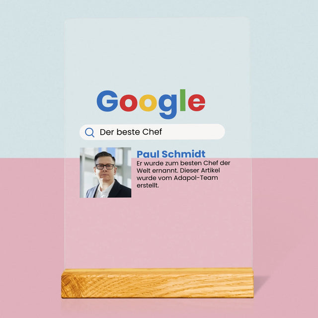 Foto Und Unterschrift: Bester Chef Google Ergebnis - Druck Auf Acrylglas