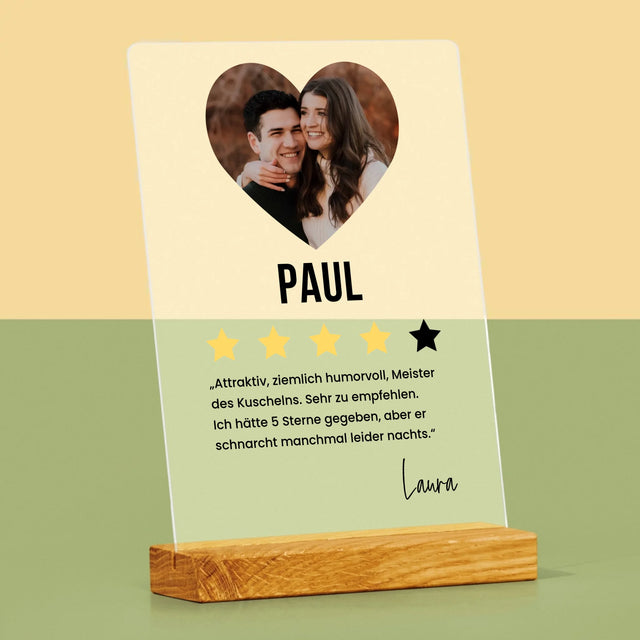 Foto Und Unterschrift: Bester Freund-Empfohlen - Druck Auf Acrylglas