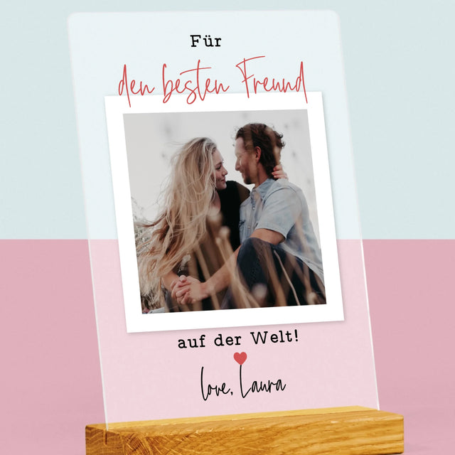 Foto Und Unterschrift: Für Den Besten Freund - Druck Auf Acrylglas