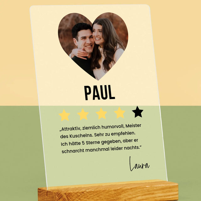 Foto Und Unterschrift: Bester Freund-Empfohlen - Druck Auf Acrylglas