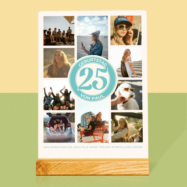 Fotocollage: 25 Geburtstag - Druck Auf Acrylglas