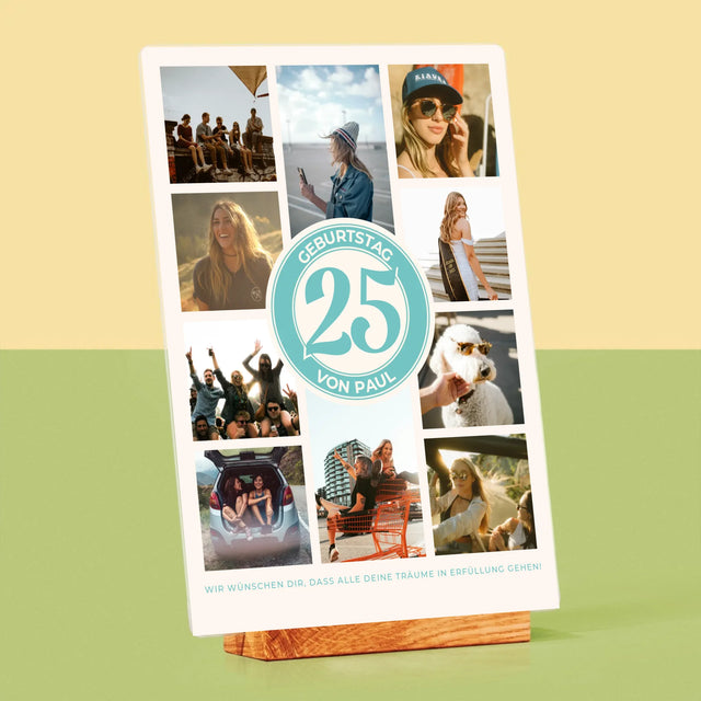 Fotocollage: 25 Geburtstag - Druck Auf Acrylglas