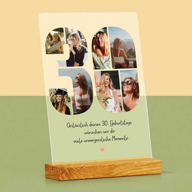 Fotocollage: Wünsche Zum 30. Geburtstag - Druck Auf Acrylglas