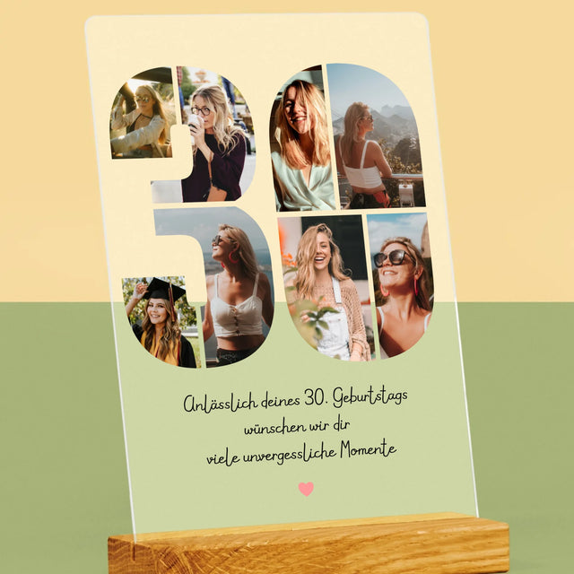 Fotocollage: Wünsche Zum 30. Geburtstag - Druck Auf Acrylglas