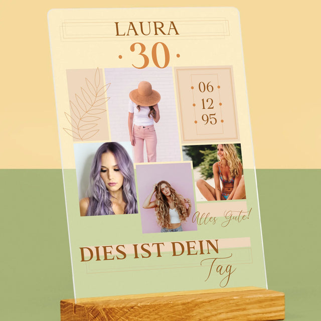 Fotocollage: Das Ist Dein Tag - Druck Auf Acrylglas