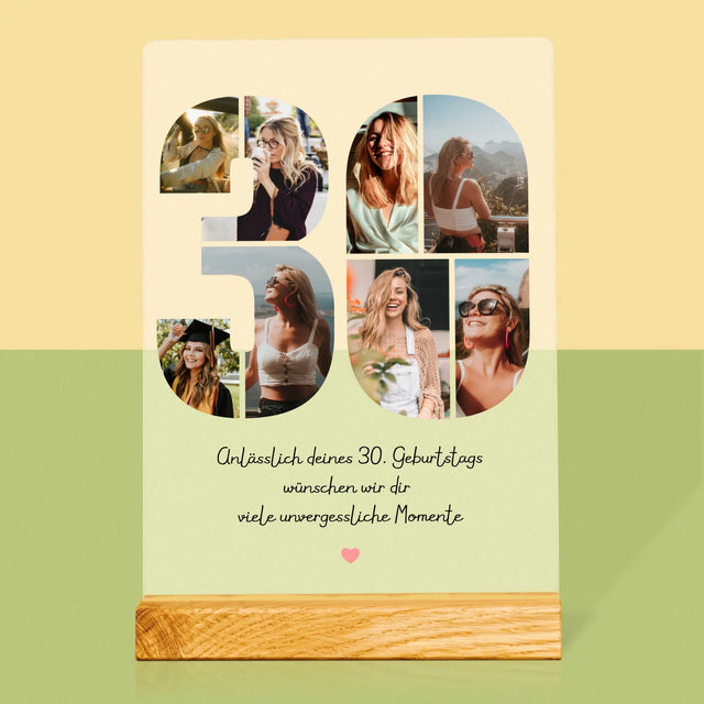 Fotocollage: Wünsche Zum 30. Geburtstag - Druck Auf Acrylglas