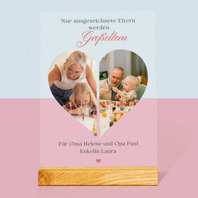 Fotocollage: Ausgezeichnete Eltern Werden Großeltern - Druck Auf Acrylglas