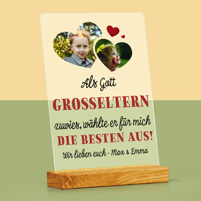 Fotocollage: Als Gott Großeltern Zuwies - Druck Auf Acrylglas