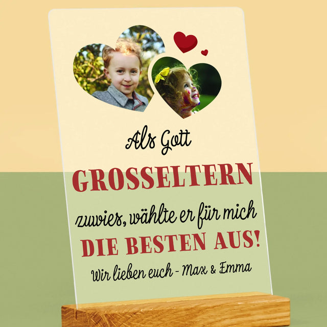 Fotocollage: Als Gott Großeltern Zuwies - Druck Auf Acrylglas