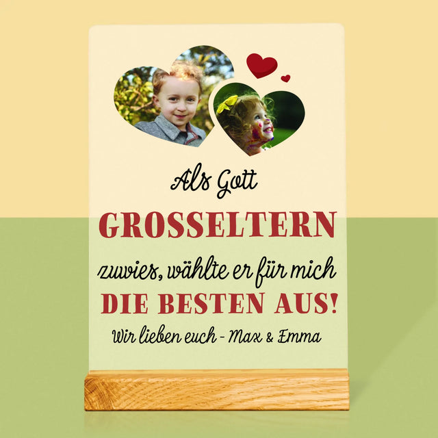 Fotocollage: Als Gott Großeltern Zuwies - Druck Auf Acrylglas