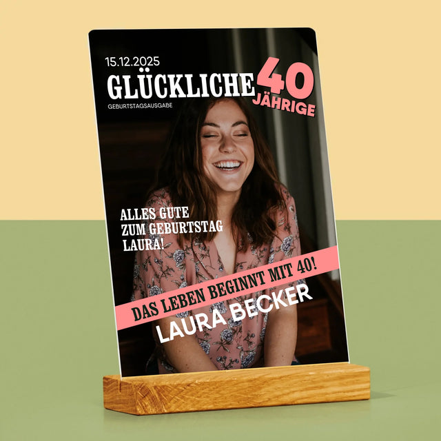 Magazin-Cover: Glückliche 40-Jährige - Druck Auf Acrylglas