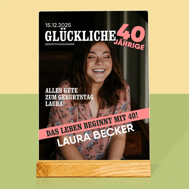 Magazin-Cover: Glückliche 40-Jährige - Druck Auf Acrylglas