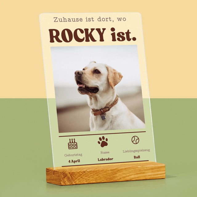 Foto Und Unterschrift: Tierurkunde - Druck Auf Acrylglas