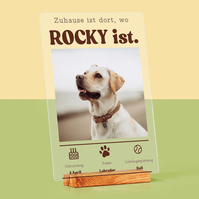 Foto Und Unterschrift: Tierurkunde - Druck Auf Acrylglas