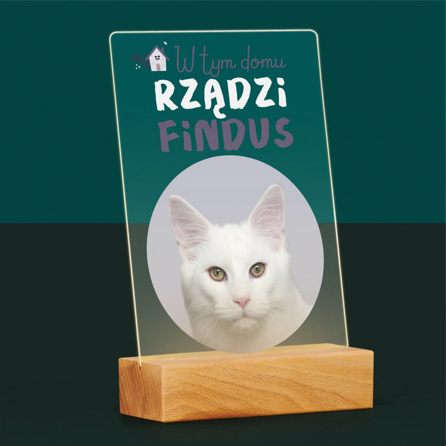 Foto Und Unterschrift: Dieses Haus Wird Vom Haustier Regiert - Druck Auf Acrylglas