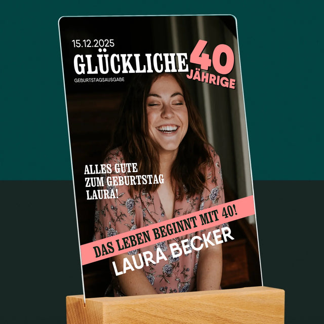 Magazin-Cover: Glückliche 40-Jährige - Druck Auf Acrylglas