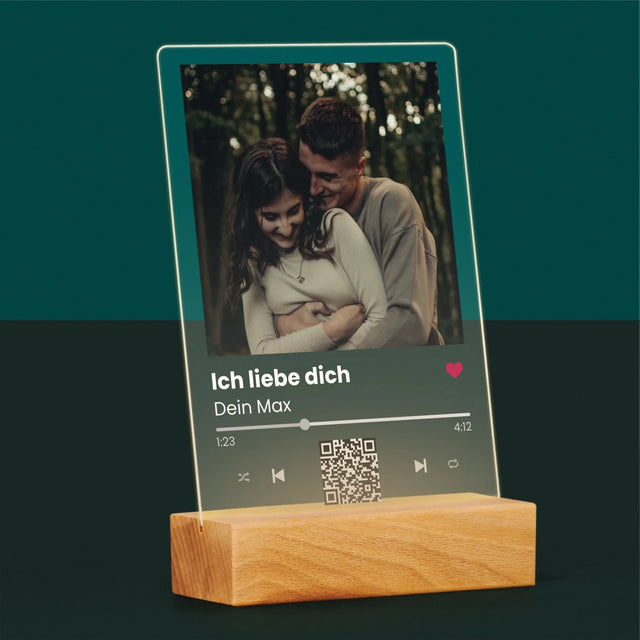 Foto Und Unterschrift: Spotify Mit Qr-Code - Druck Auf Acrylglas