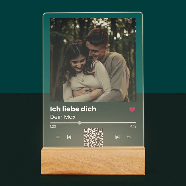 Foto Und Unterschrift: Spotify Mit Qr-Code - Druck Auf Acrylglas