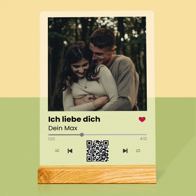 Foto Und Unterschrift: Spotify Mit Qr-Code - Druck Auf Acrylglas
