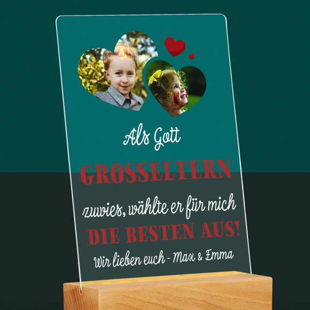 Fotocollage: Als Gott Großeltern Zuwies - Druck Auf Acrylglas