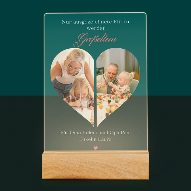 Fotocollage: Ausgezeichnete Eltern Werden Großeltern - Druck Auf Acrylglas