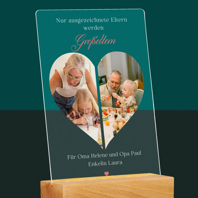 Fotocollage: Ausgezeichnete Eltern Werden Großeltern - Druck Auf Acrylglas