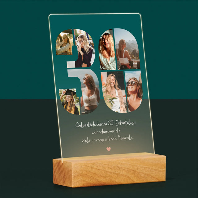 Fotocollage: Wünsche Zum 30. Geburtstag - Druck Auf Acrylglas