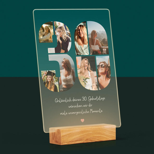 Fotocollage: Wünsche Zum 30. Geburtstag - Druck Auf Acrylglas