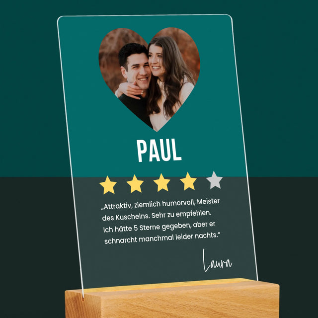 Foto Und Unterschrift: Bester Freund-Empfohlen - Druck Auf Acrylglas