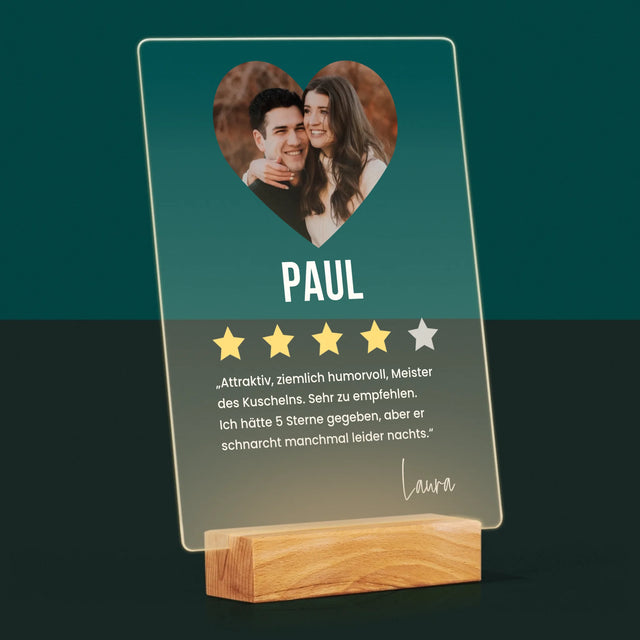 Foto Und Unterschrift: Bester Freund-Empfohlen - Druck Auf Acrylglas