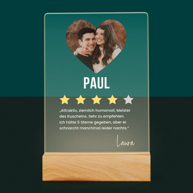 Foto Und Unterschrift: Bester Freund-Empfohlen - Druck Auf Acrylglas