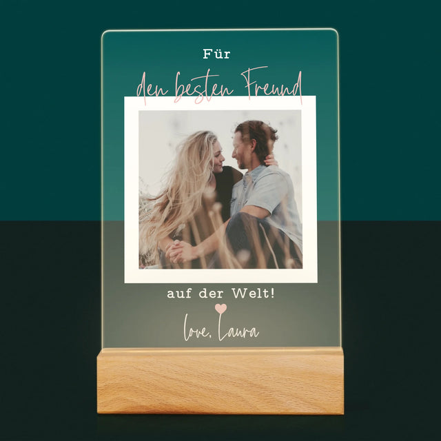Foto Und Unterschrift: Für Den Besten Freund - Druck Auf Acrylglas